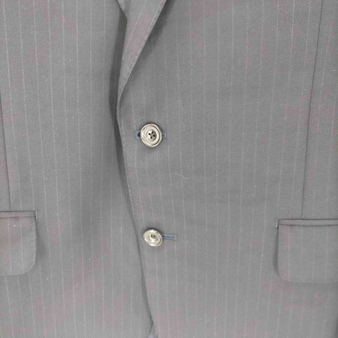 バーバリーズ BURBERRYS 80-90S OLD Striped Wool Tailored Jacket 英国製 裏地背抜き サマーウール ストライプ 2B テーラード ジャケット メンズ