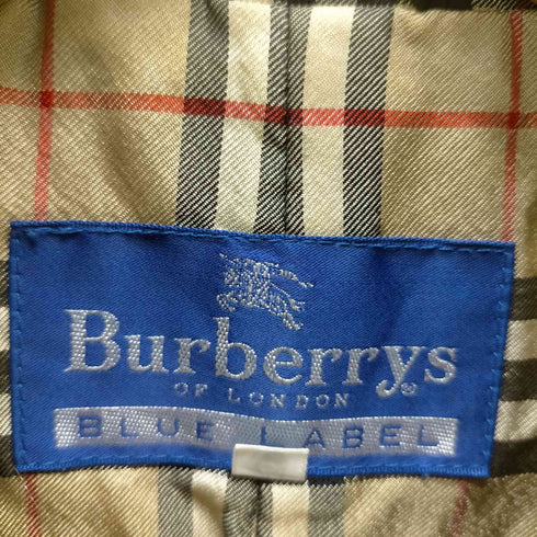 バーバリーブルーレーベル BURBERRY BLUE LABEL Padding Nylon Jacket 裏地ノバチェック パディング パテント ナイロン ジャケット ブルゾン 裾ドローコード レディース 38