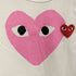 プレイコムデギャルソン PLAY COMME des GARCONS T-SHIRT RED EMBLEM メンズ XXS