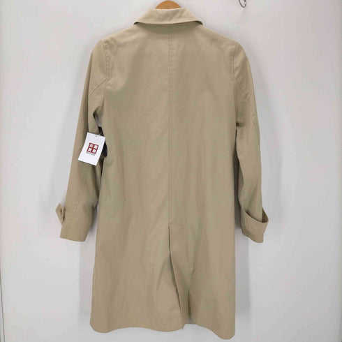 バーバリーブルーレーベル BURBERRY BLUE LABEL Balmacaan Long Coat 襟裏ノバチェック ガンフラップ付き バルマカーン ステンカラー ロング コート レディース 38