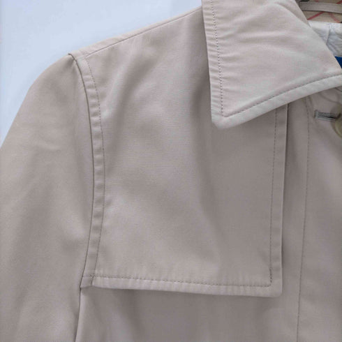 バーバリーブルーレーベル BURBERRY BLUE LABEL Balmacaan Long Coat 襟裏ノバチェック ガンフラップ付き バルマカーン ステンカラー ロング コート レディース 38