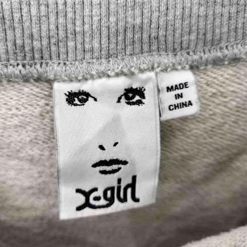エックスガール X-girl CHENILLE EMBROIDERY OVAL LOGO CREW SWEAT TOP レディース S