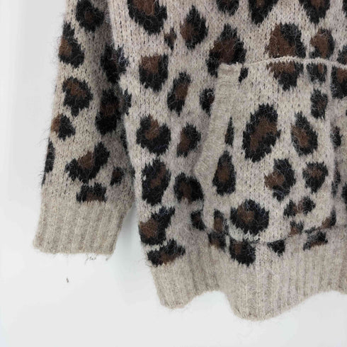 ザラ ZARA レオパード ニット パーカー レディース import:XS