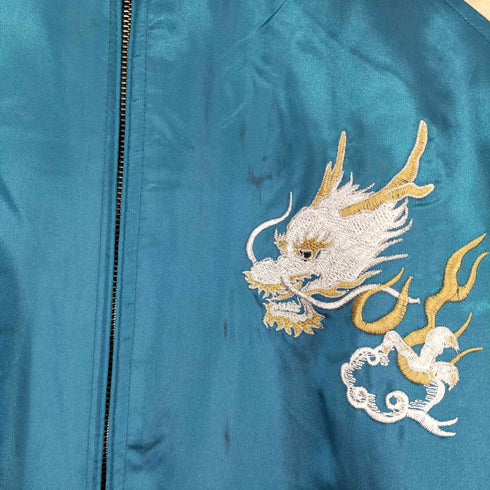 イッシンニョキョウ 一心如鏡 龍 鯉 サテン スカジャン ジャケット メンズ JPN:XL