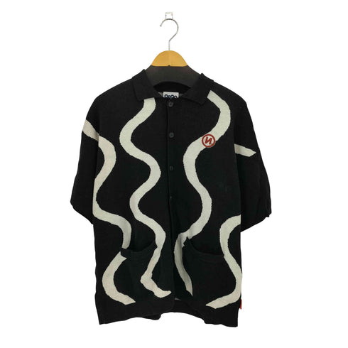 ナインティナインティ 9090 Wave Line Half Cardigan レディース M