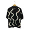 ナインティナインティ 9090 Wave Line Half Cardigan レディース M
