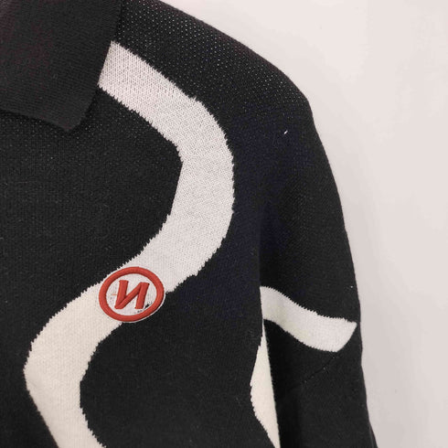 ナインティナインティ 9090 Wave Line Half Cardigan レディース M