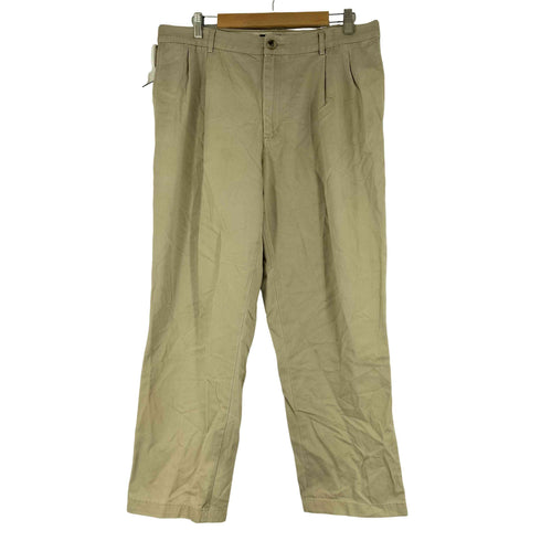 ランズエンド LANDS END TRADITIONAL FIT 2タック コットンチノパンツ メンズ FR:36-38