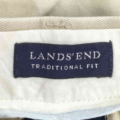 ランズエンド LANDS END TRADITIONAL FIT 2タック コットンチノパンツ メンズ FR:36-38