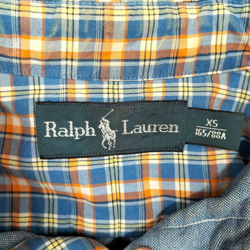 ラルフローレン RALPH LAUREN スモールポニー BD チェック柄シャツ メンズ import:XS