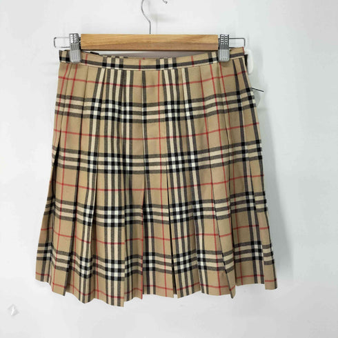 バーバリーブルーレーベル BURBERRY BLUE LABEL ノバチェック ラッププリーツミニスカート レディース JPN:36