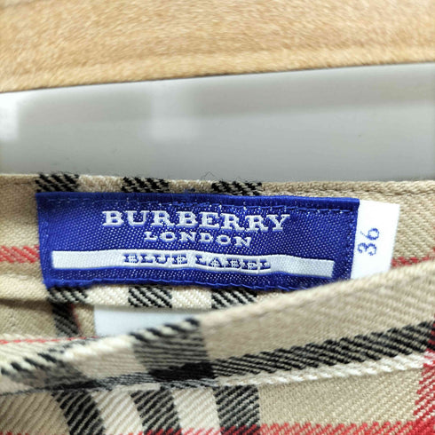バーバリーブルーレーベル BURBERRY BLUE LABEL ノバチェック ラッププリーツミニスカート レディース JPN:36