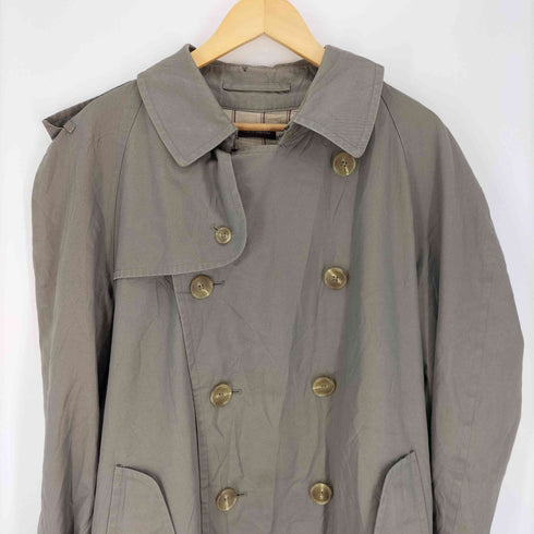 チャップスラルフローレン CHAPS RALPH LAUREN 80S 裏地チェック ダブルブレスト トレンチコート メンズ