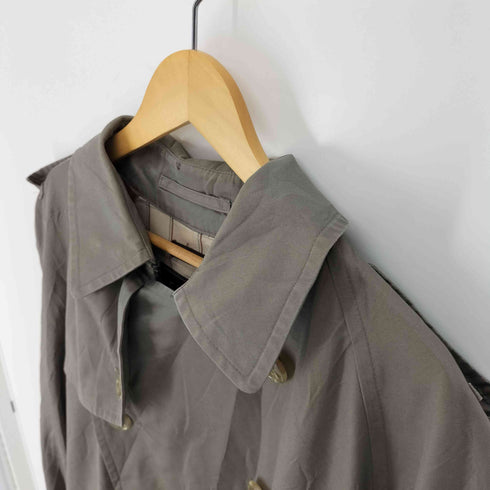 チャップスラルフローレン CHAPS RALPH LAUREN 80S 裏地チェック ダブルブレスト トレンチコート メンズ
