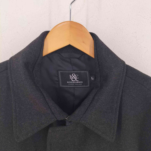 ケントアンドカーウェン KENT&CURWEN カシミヤ100 比翼ステンカラー コート メンズ JPN:L
