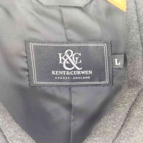 ケントアンドカーウェン KENT&CURWEN カシミヤ100 比翼ステンカラー コート メンズ JPN:L