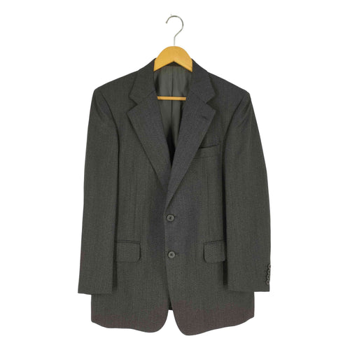 バーバリーズ BURBERRYS 80S ALPACA&MOHAIR アルパカ モヘヤ混 ヘリンボーン 2Bテーラードジャケット メンズ AB5