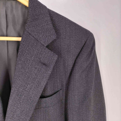 バーバリーズ BURBERRYS 80S ALPACA&MOHAIR アルパカ モヘヤ混 ヘリンボーン 2Bテーラードジャケット メンズ AB5