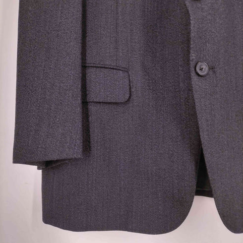 バーバリーズ BURBERRYS 80S ALPACA&MOHAIR アルパカ モヘヤ混 ヘリンボーン 2Bテーラードジャケット メンズ AB5
