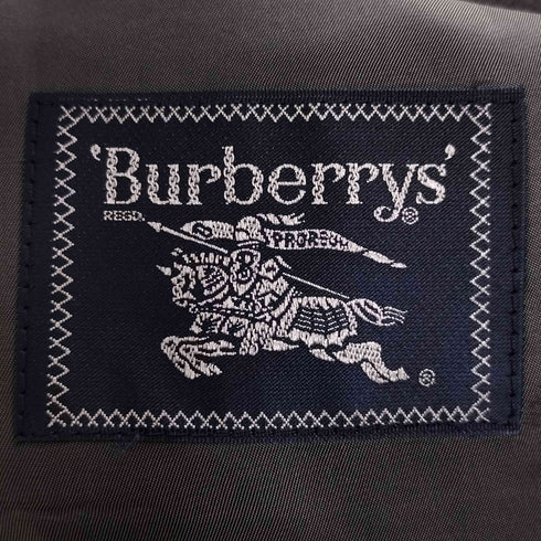 バーバリーズ BURBERRYS 80S ALPACA&MOHAIR アルパカ モヘヤ混 ヘリンボーン 2Bテーラードジャケット メンズ AB5