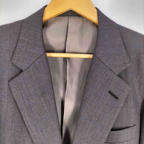 バーバリーズ BURBERRYS 80S ウール100% チェック 2Bテーラードジャケット メンズ AB5