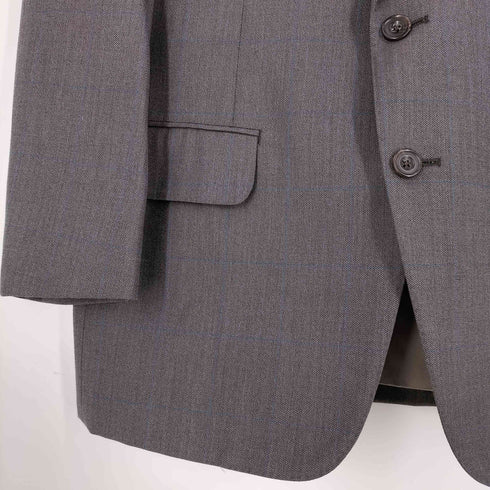 バーバリーズ BURBERRYS 80S ウール100% チェック 2Bテーラードジャケット メンズ AB5