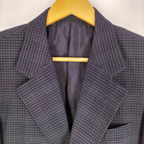 バーバリーロンドン BURBERRY LONDON キッドモヘヤ ウールシルク シアサッカー 背抜き 2Bテーラードジャケット メンズ AR4
