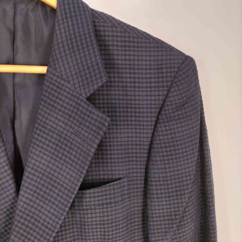 バーバリーロンドン BURBERRY LONDON キッドモヘヤ ウールシルク シアサッカー 背抜き 2Bテーラードジャケット メンズ AR4