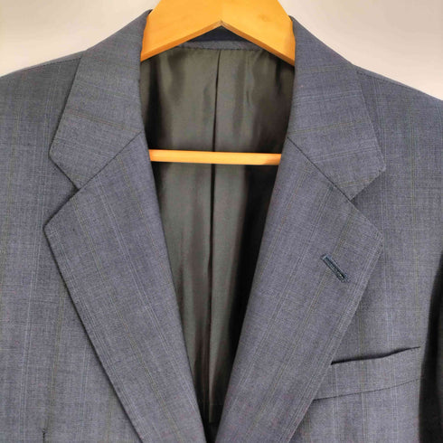 バーバリーズ BURBERRYS 80S WOOL&MOHAIR チェック 背抜き 2B テーラードジャケット&パンツ セットアップ メンズ AB4