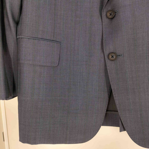 バーバリーズ BURBERRYS 80S WOOL&MOHAIR チェック 背抜き 2B テーラードジャケット&パンツ セットアップ メンズ AB4