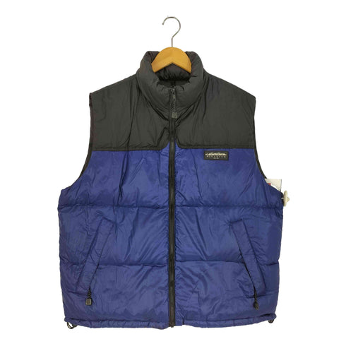 ウールリッチ WOOLRICH 90S~00S リップストップ 裾ドローコード ツートン ダウンベスト メンズ import:L