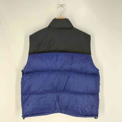 ウールリッチ WOOLRICH 90S~00S リップストップ 裾ドローコード ツートン ダウンベスト メンズ import:L