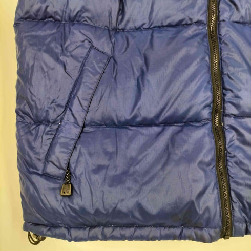 ウールリッチ WOOLRICH 90S~00S リップストップ 裾ドローコード ツートン ダウンベスト メンズ import:L