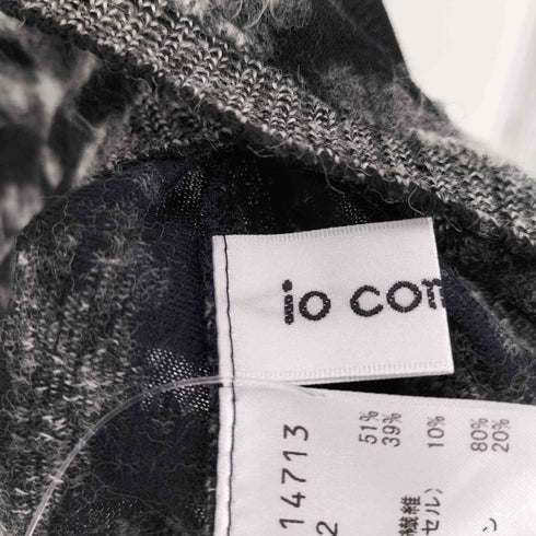 イオコムイオ io comme io フレンチスリーブ 総柄ニット レディース EUR:42