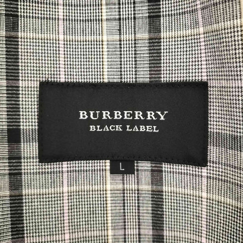 バーバリーブラックレーベル BURBERRY BLACK LABEL チェック柄 ロゴ 刺繍 ジャケット メンズ import:L