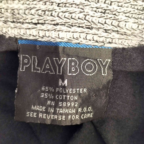 プレイボーイ PLAYBOY 素材切替 ハーフジップトレーナー メンズ M