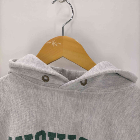 チャンピオン Champion 90S USA製 刺繍タグ ポリ 8% レーヨン 3% REVERSE WEAVE MICHIGAN STATE 2段 プリント プルオーバー パーカー メンズ import:XXL