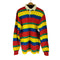 ポロバイラルフローレン Polo by RALPH LAUREN 90S MADE IN USA スモールポニー マルチカラー ボーダー ポロシャツ メンズ import:L