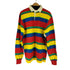 ポロバイラルフローレン Polo by RALPH LAUREN 90S MADE IN USA スモールポニー マルチカラー ボーダー ポロシャツ メンズ import:L