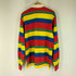 ポロバイラルフローレン Polo by RALPH LAUREN 90S MADE IN USA スモールポニー マルチカラー ボーダー ポロシャツ メンズ import:L