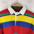 ポロバイラルフローレン Polo by RALPH LAUREN 90S MADE IN USA スモールポニー マルチカラー ボーダー ポロシャツ メンズ import:L