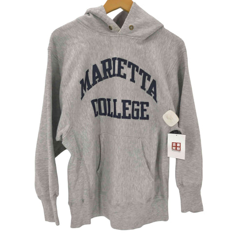 チャンピオン Champion USA製 トリコタグ アクリル8% レーヨン3% 混紡 REVERSE WEAVE MARIETTA COLLEGE 2段 プリント プルオーバー パーカー メンズ import:L