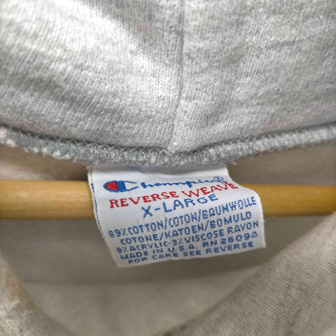 チャンピオン Champion 90S USA製 刺繍タグ アクリル8% レーヨン3% 混紡 REVERSE WEAVE NEW ORLEANS SAINTS 2段 プリント プルオーバー パーカー メンズ import:XL