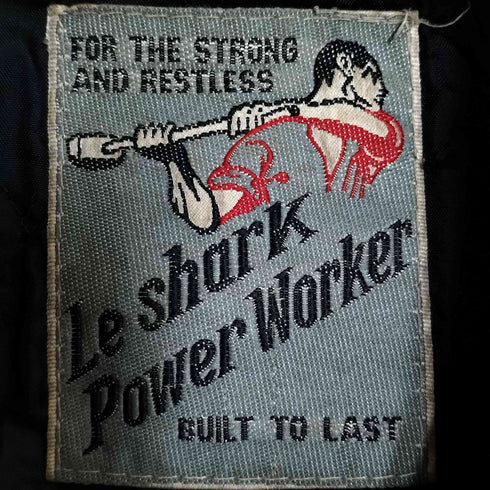 Le shak Power Worker 裏地キルティング 本革 ダブルライダースジャケット メンズ