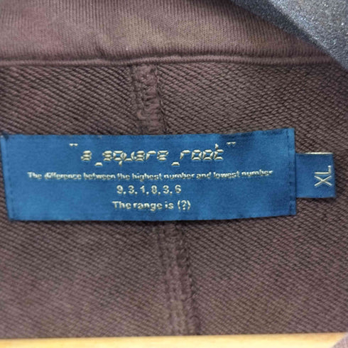 A SQUARE ROOT ハーフジップ ジップデザイン パーカー メンズ JPN:XL
