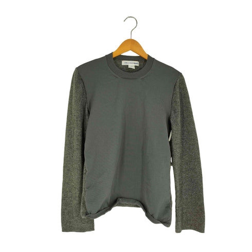 コムデギャルソンシャツ COMME des GARCONS SHIRT 切替 ウール混 クルーネック ニット セーター メンズ JPN:S