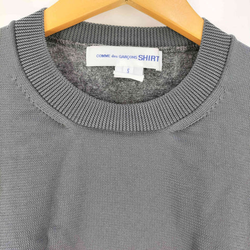 コムデギャルソンシャツ COMME des GARCONS SHIRT 切替 ウール混 クルーネック ニット セーター メンズ JPN:S