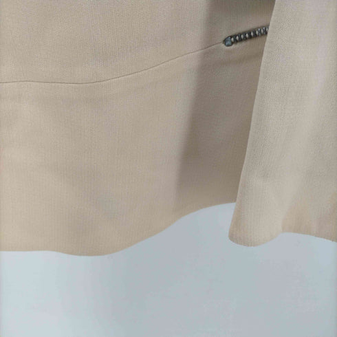 ジョルジオアルマーニ Giorgio Armani 13SS イタリア製 シルク ウール サイドアジャスターベルト ノーカラー ジャケット レディース 36