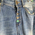デシグアル Desigual デザインボタン 刺繍デニムパンツ レディース US:28-29