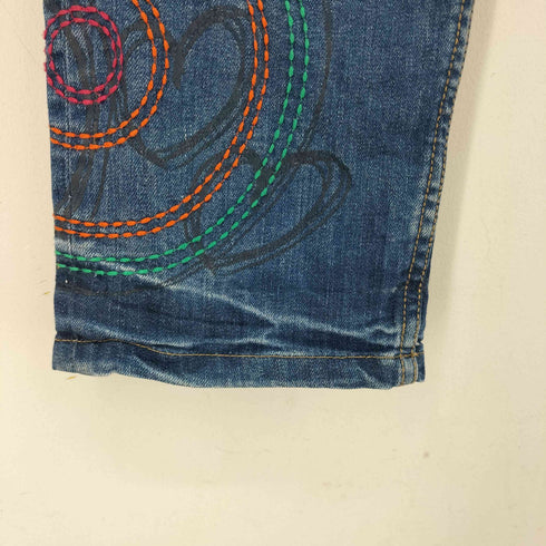 デシグアル Desigual デザインボタン 刺繍デニムパンツ レディース US:28-29